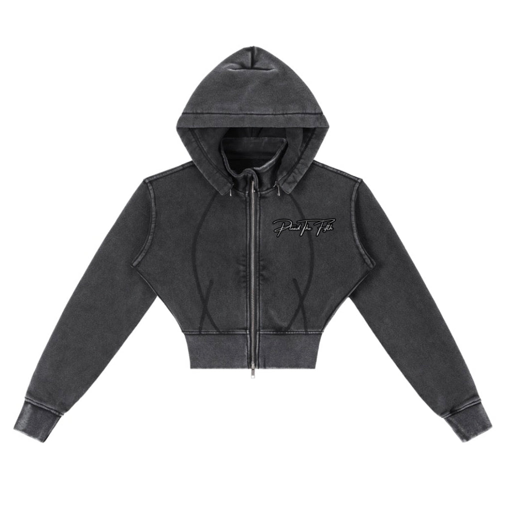 Quiet Queen Crop Hoodie