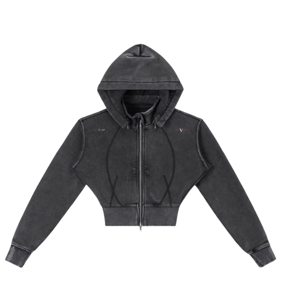 Drop Top Women’s Crop Hoodie (BL)